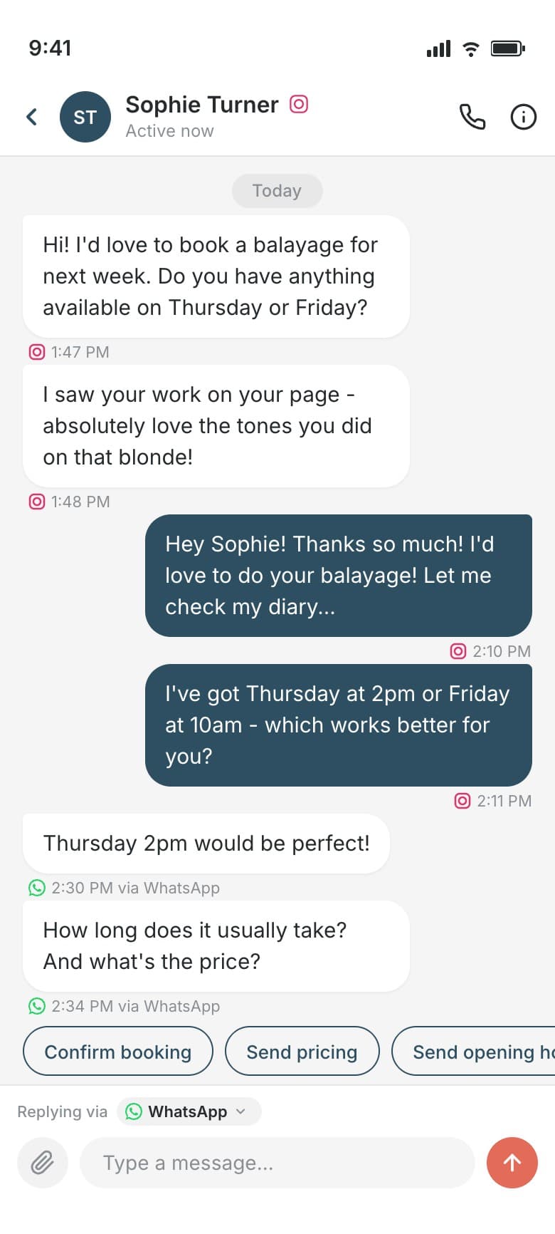 A conversation in Salon Whisper